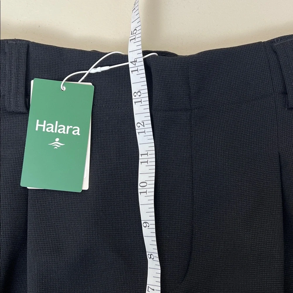 NWT Halara Flex High Waisted pocket wide leg waffle Work Pants Black Size XL